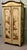 Antique Painted Chinoiserie Lacquer Cupboard Decorated with Outdoor Scenes The cupboard is in dark cream and decorated...