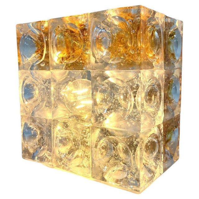 Sculptural Poliarte Table Lamp in Glass Cubes attributed to Albano Poli, 1960s For Sale - Image 9 of 18