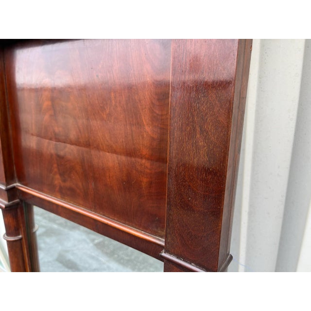 Brown 19th Century Empire Mahogany Framed Pier Mirror For Sale - Image 8 of 12