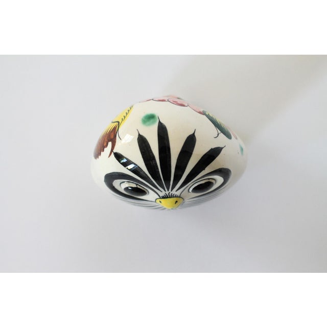 Vintage Hand Painted Ceramic Owl For Sale In Milwaukee - Image 6 of 8