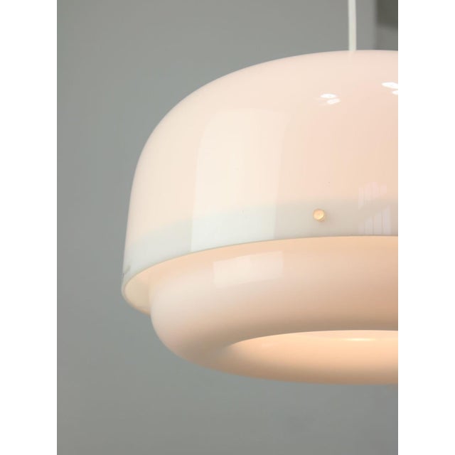 Guzzini Italian White Medusa Pendant by Luigi Massoni for Guzzini, 1970s For Sale - Image 4 of 18