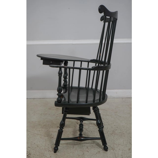 Traditional Dr Dimes Windsor Style Desk Writing Arm High Back Chair For Sale - Image 3 of 12