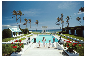 Slim Aarons, Neo-classical Pool, Limited Edition Estate Stamped Photographic Print, 1960s