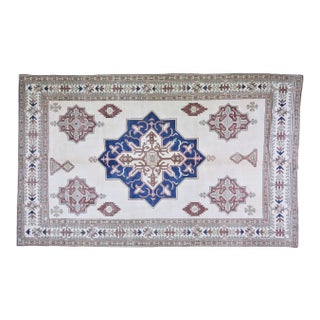 Vintage Turkish Oushak Hand Knotted Organic Wool Fine Weave Rug,7'9"x12'4" For Sale