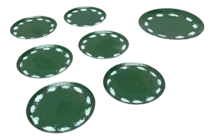 Mid-Century Metal Coaster Plates, 1960s, Set of 7