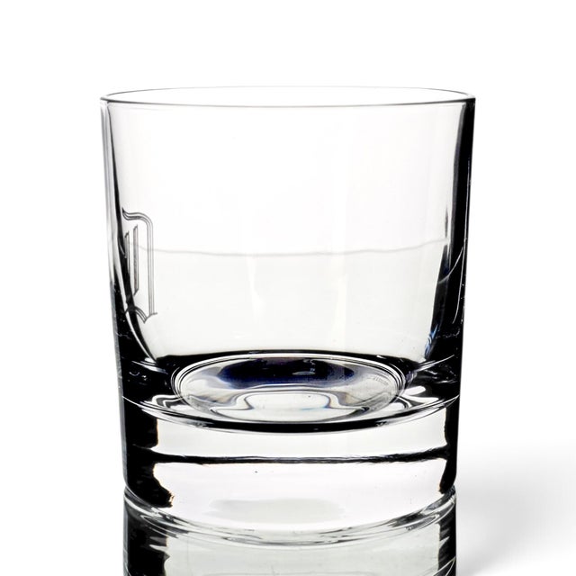 Late 20th Century Nachtmann German Lead Crystal D Monogram Whiskey Tumblers - Set of 4 For Sale In San Francisco - Image 6 of 12
