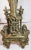 French Baroque Louis XVI Brass Flame Lyre Torch Column Andirons Pair For Sale - Image 9 of 12