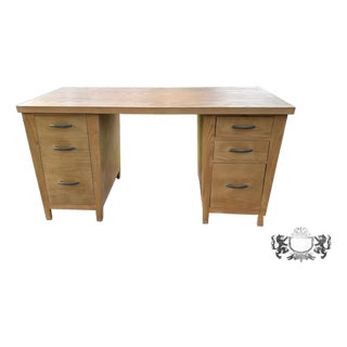 Vtg. Ethan Allen Light Oak Transitional Style Computer/Writing Desk For Sale