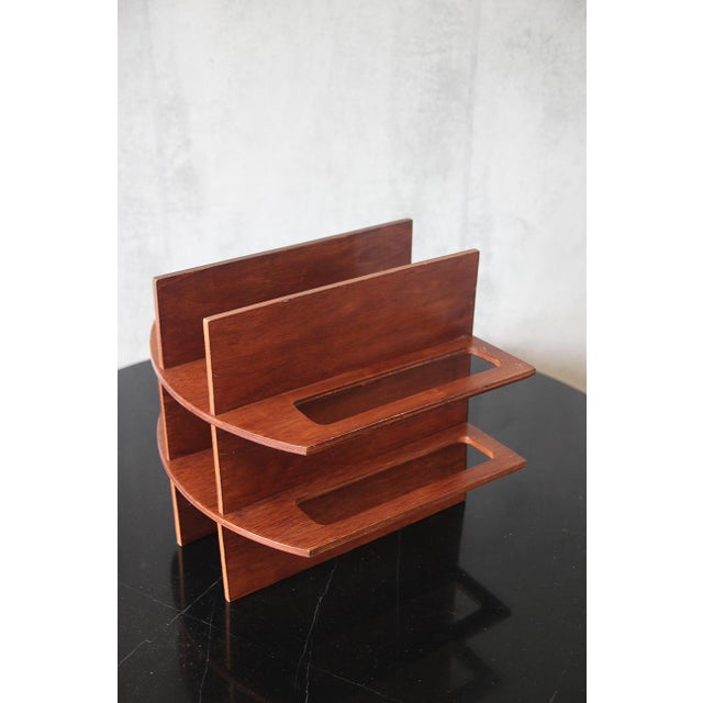 Wood Midcentury Porte-Bouteilles Danish Modern Rosewood Wine Rack For Sale - Image 7 of 8