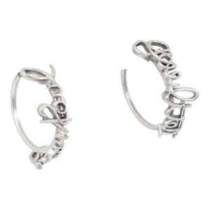 Jean-Paul Gaultier Paris Runway 2013 Cursive Signature Earrings- Set of 2