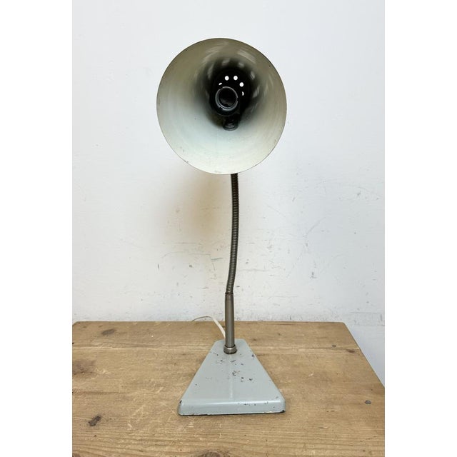 Industrial Grey Gooseneck Table Lamp from Zaos, 1960s For Sale - Image 14 of 18