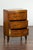 Italian Italian 1800s Petite Walnut Three-Drawer Bow Front Chest with Banding For Sale - Image 3 of 12