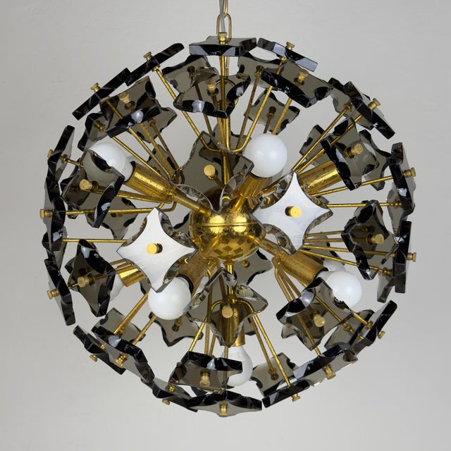 1970s Mid-Century Sputnik Chandelier from Fontana Arte, Italy 1970s For Sale - Image 5 of 18
