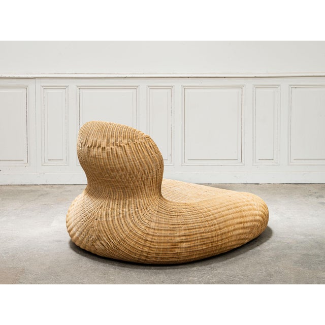 Large Ikea Rattan Recliner Armchair, 2000s For Sale - Image 10 of 12