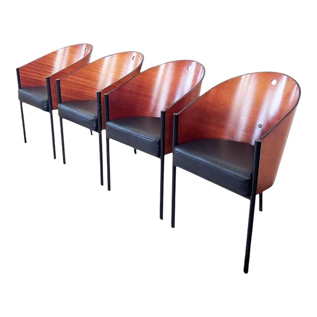 Original 1984 "Costes" Dining Chairs Attributed to Philippe Starck for Driade — Set of 4 For Sale