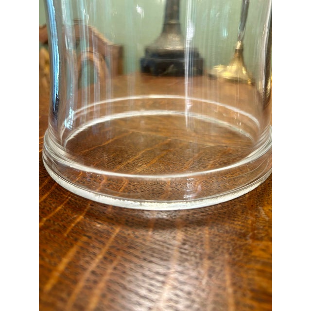 1960s Vintage Blenko Cw10 Williamsburg Reproduction Hand Blown 18” Glass Hurricane For Sale - Image 5 of 9