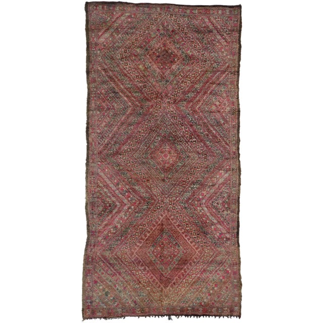Vintage Beni MGuild Moroccan Rug - 06'05 X 13'00 For Sale - Image 9 of 9