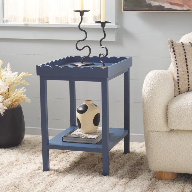 Brighten your living space with the Starlyn Accent Table in a soothing blue color. Its sleek design make it a versatile...