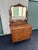 Wood Early American Tiger Oak Dresser With Carved Swan Mirror For Sale - Image 7 of 12