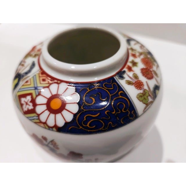 Ceramic Vintage Japanese Imari Jar For Sale - Image 7 of 12