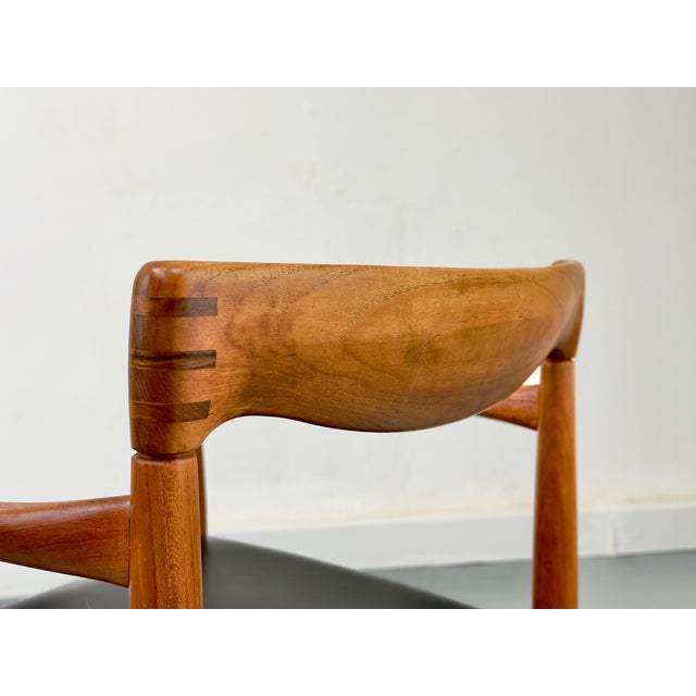 Teak and Leather Armchair by H. W. Klein for Bramin, 1960s For Sale - Image 13 of 18