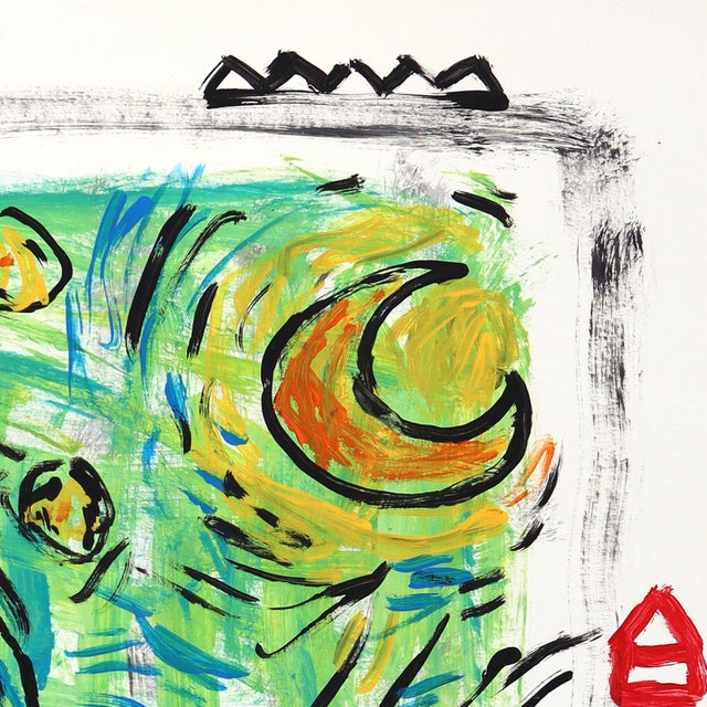 2020s Twist on Starry - Original Pop Street Art Acrylic Painting on Newspaper by Gary John For Sale - Image 5 of 6