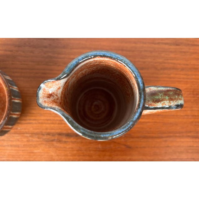 Mid-Century Modern German Studio Pottery Small Jug and Bowl by Monika Maetzel, 1960s, Set of 2 For Sale - Image 18 of 18