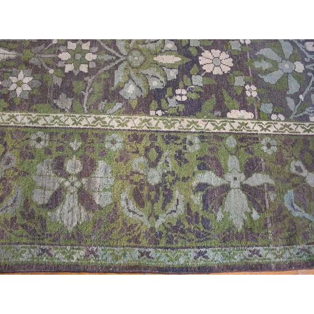Brown Early 20th Century N. Indian Agra Carpet ( 9'6" x 11'8" - 290 x 355 ) For Sale - Image 8 of 12
