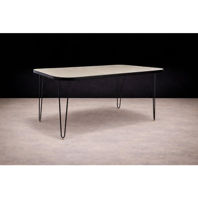 1950s Dining Table in Hardwood and Iron, Att. To Carlo Hauner, 1950s For Sale - Image 5 of 8