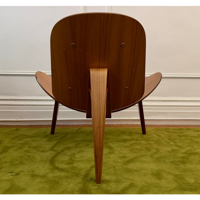 Wood Hans Wegner Mid-Century Modern Shell Chair for Carl Hansen & Son, Denmark For Sale - Image 7 of 12
