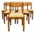 French Pine Dining Chairs, 1970s, Set of 6 For Sale
