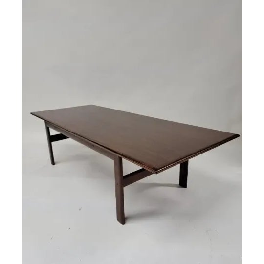 Mid Century Danish Rosewood Rectangular Surfboard Style Coffee Table Mid Century Danish surfboard model coffee table with...