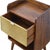Mid-Century Modern Mango Wood Nightstand With Brass Drawer Front For Sale - Image 3 of 8