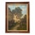 Large 19th-Century French Village Oil Painting by Jean-Georges Pasquet, After Dameron For Sale