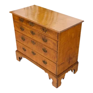 Antique 1880s Tiger Maple Chippendale Style Bachelor Chest Drawers Dresser