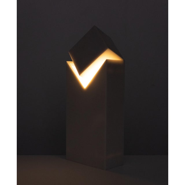 Modern Hand-Crafted Synthetic Table Lamp by Marus van der Made, Netherlands, 1980s For Sale - Image 11 of 12