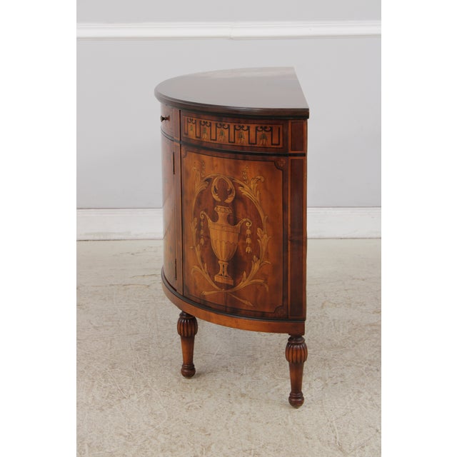 Stiehl Vintage 1 Drawer Commode Demilune Cabinet For Sale - Image 16 of 18