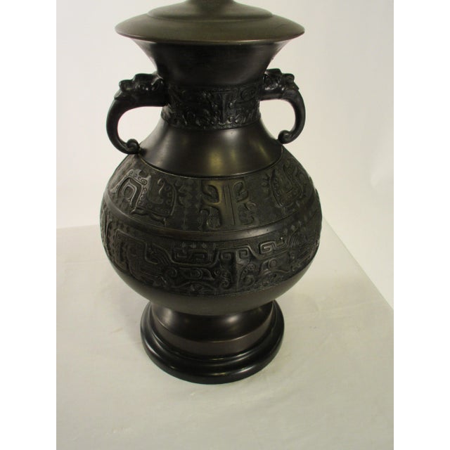 1920s Bronze Asian Table Lamp For Sale In New York - Image 6 of 12