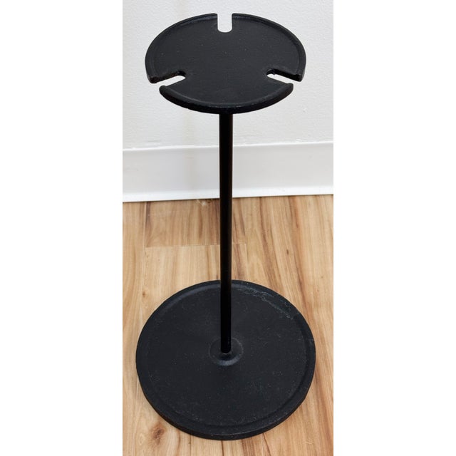 Vintage MCM Teak and Iron Fireplace Tools on Stand For Sale In Kansas City - Image 6 of 9