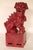 1960s Pair of Large Maroon Color Foo Dogs For Sale - Image 5 of 10