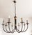Metal Vintage Eight-Arm Silver and Gold Metal Chandelier, 1980s For Sale - Image 7 of 13