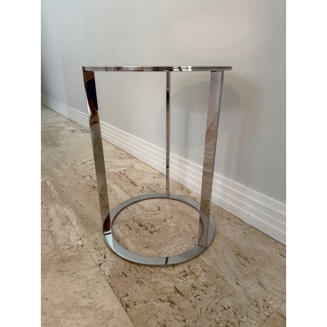 Metal Small Chrome Plated Steel Side Table MaxAlto for B&b Italia For Sale - Image 7 of 8
