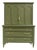 Mid Century Transitional Highboy Dresser by American of Martinsville in Olive Green - Newly Painted For Sale
