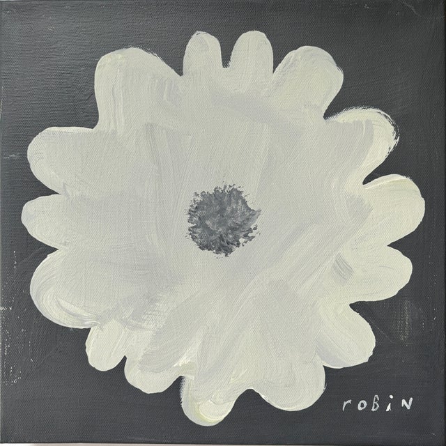 Flower Eighteen. Small Painting by Robin Zingone For Sale