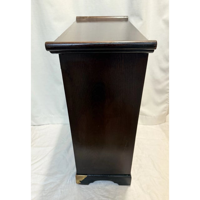 Brown Stunning Vintage Late 20th Century Asian Ten-Drawer Apothecary Medicine Cabinet Chinoiserie Style for Ethan Allen For Sale - Image 8 of 15