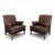 Animal Skin Vintage Leather Club Chairs, Set of 2 For Sale - Image 7 of 7