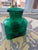 Emerald green Blenko glass decanter. The item still has the sticker on the bottom.