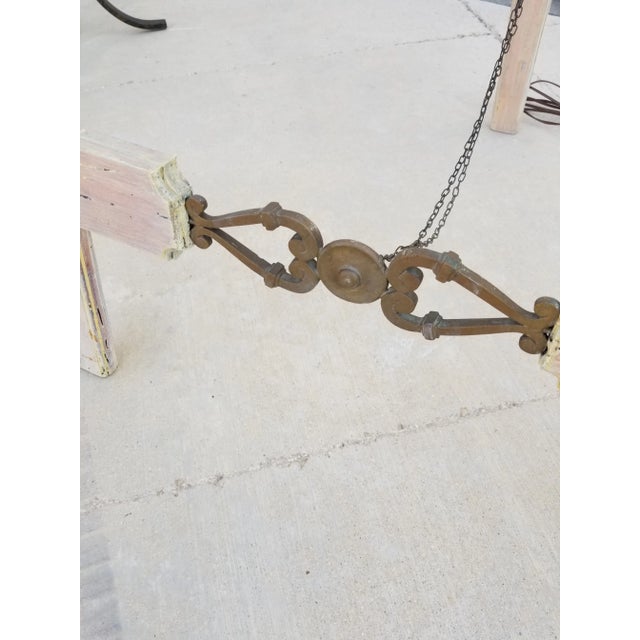 Metal Vintage Easel With a Lamp For Sale - Image 7 of 11