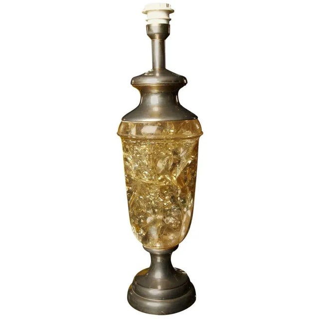 Steel & Resin Table Lamp by Marie-Claude de Fouquieres, 1970s For Sale - Image 6 of 6