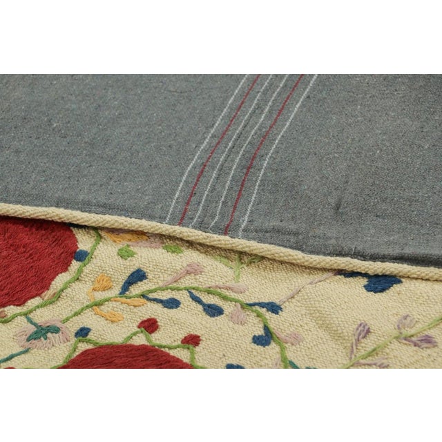Textile Rug & Kilim’s Suzani Style Kilim With Polychromatic Tribal Patterns For Sale - Image 7 of 7